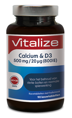 VITALIZE CALCIUM  D3 800IE 90 KAUWTABLETTEN